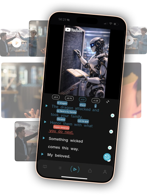 Sublisher app — video feed with subtitles